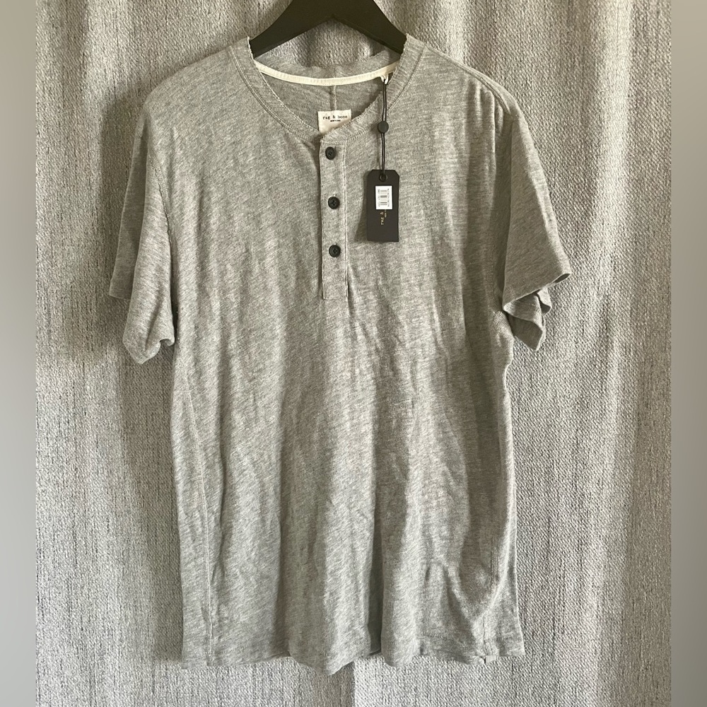 Rag & Bone NWT SS Henley shirt size Large